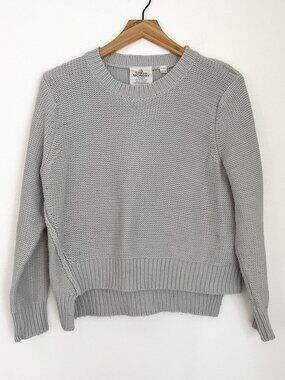 Cheap Monday Save Knit Gray Textured Crewneck Sweater XS